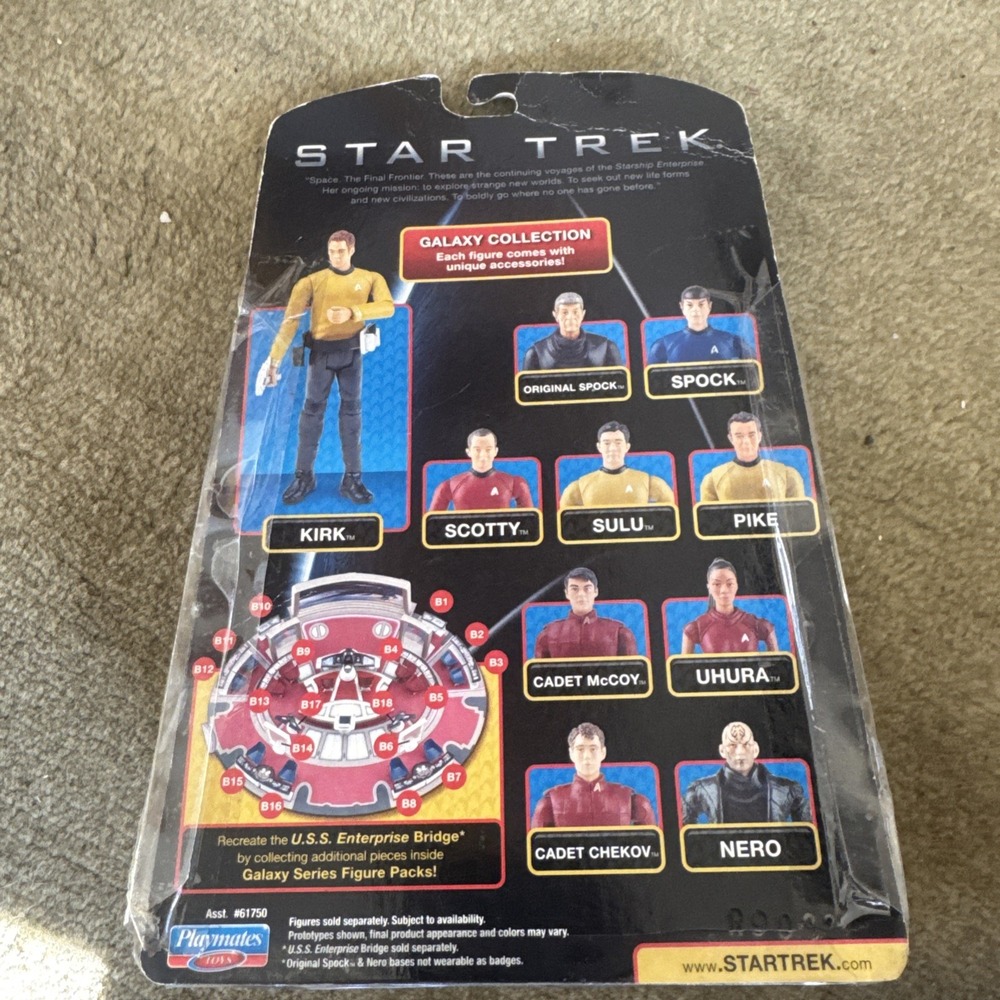 Star Trek Galaxy Collection Kirk Action Figure 2009 Playmates Toys New Sealed - Picture 4 of 4